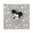 thumbnail image 2 of Lambs & Ivy Disney Baby Mickey Mouse Gray Stars Security Blanket/Lovey, 2 of 4