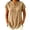 Brown, variant on Women Linen Short Sleeve Notch Neck Plain Henley Tops Blouse Casual Summer Trendy Tee Shirts 2026 Vacation Fashion Clothes by Awwp Blue S