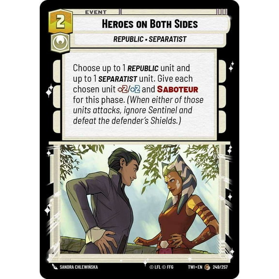 Star Wars: Unlimited Twilight of the Republic Common Heroes on Both Sides #249