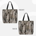 thumbnail image 2 of Disketp Wooden Texture Bolsa Tote de Lona para Mujer, Bolso de Hombro y Cruzado con Cierre de Cremallera, 2 of 7