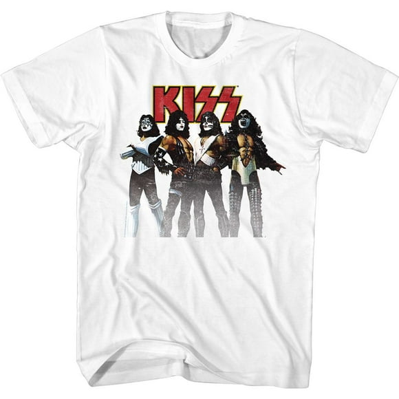 Kiss Band White Adult T-Shirt