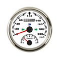 thumbnail image 1 of 85mm 0-200km/h GPS Speedometer Tachometer 0-8000RPM 2 In 1 Turn Light Red Backlight 12V With GPS Antenna Universal, 1 of 6