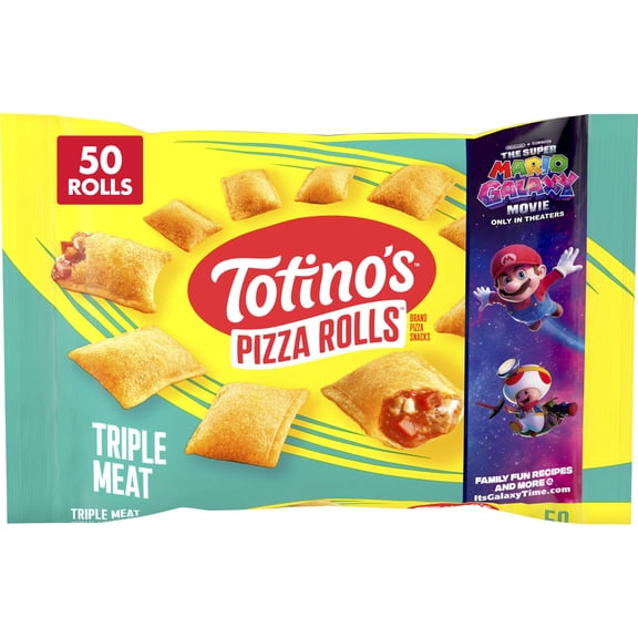 Totino's Triple Meat Pizza Rolls Snacks, 50 Rolls (Frozen)