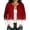 Wine, variant on Women’s Open‑Front Christmas Print Cardigan, Long Sleeve Button‑Down Loose Sweater Coat, Plaid Snowflake Bauble Festive Outerwear for Holiday Events & Fall Winter Daily Casual Outfits,Red,M