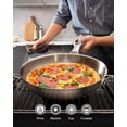 thumbnail image 3 of Juego de utensilios de cocina VocVoi Tri-Ply, sartenes de acero inoxidable, 3 of 5
