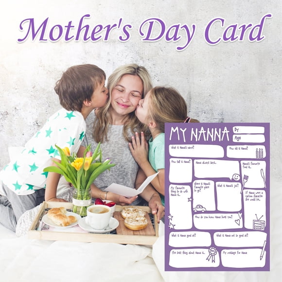 Cadeaux de la Fête des Mères Amour de la Fête des Mères Carte de Remplissage Vierge Cadeau pour Mère Carte de Remplissage Vierge pour Enfants