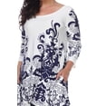 thumbnail image 3 of White Mark Women's Plus Size 3/4 Sleeve Yanette Tunic Top, 3 of 4