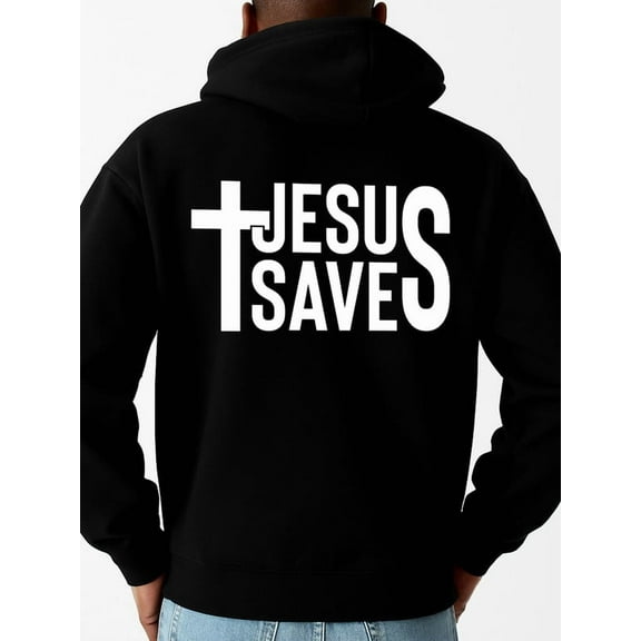 Jesus Saves funny hoodies Christianity men sweater hoodie black Sporty Athletic Hoodie For Fall & Winter christian christianity pamuk Unique Design Unisex Shirt Crewneck tshirts