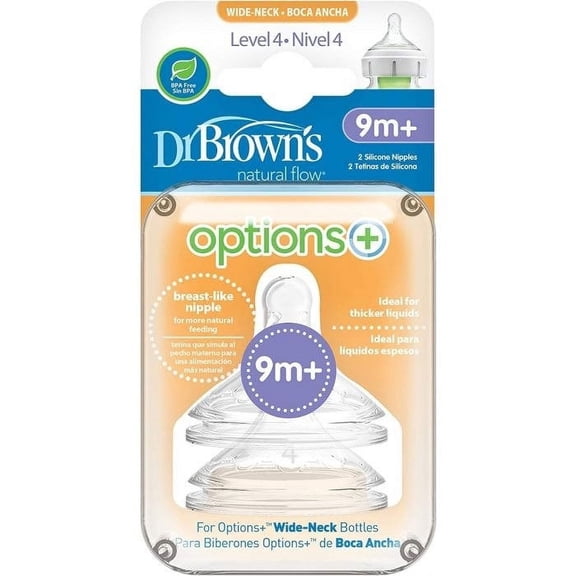 Dr Brown's - Options Level 4 Teats 9m (2 Pack)