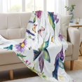 thumbnail image 6 of 70x55 Inches Glow in The Dark Blanket Cozy Throw Camping Blankets for Home and Outdoor Use Whimsical Watercolor Painting, 6 of 8