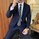 thumbnail image 2 of Traje (Blazer + Pantalones) para hombre, traje de hombre a la moda, negocios, boda, trabajo, informal, vestido profesional delgado para novio, traje de caballero, 2 of 5