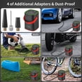 thumbnail image 4 of Tire Inflator Air Compressor 150PSI, Portable Cordless Tire Pump 12V 60s Fast Automatic Inflation with Temperature Perception, Accurate Pressure Gauge & Digital LED for Car Tires, Bicycle, Motor, Ball, 4 of 7