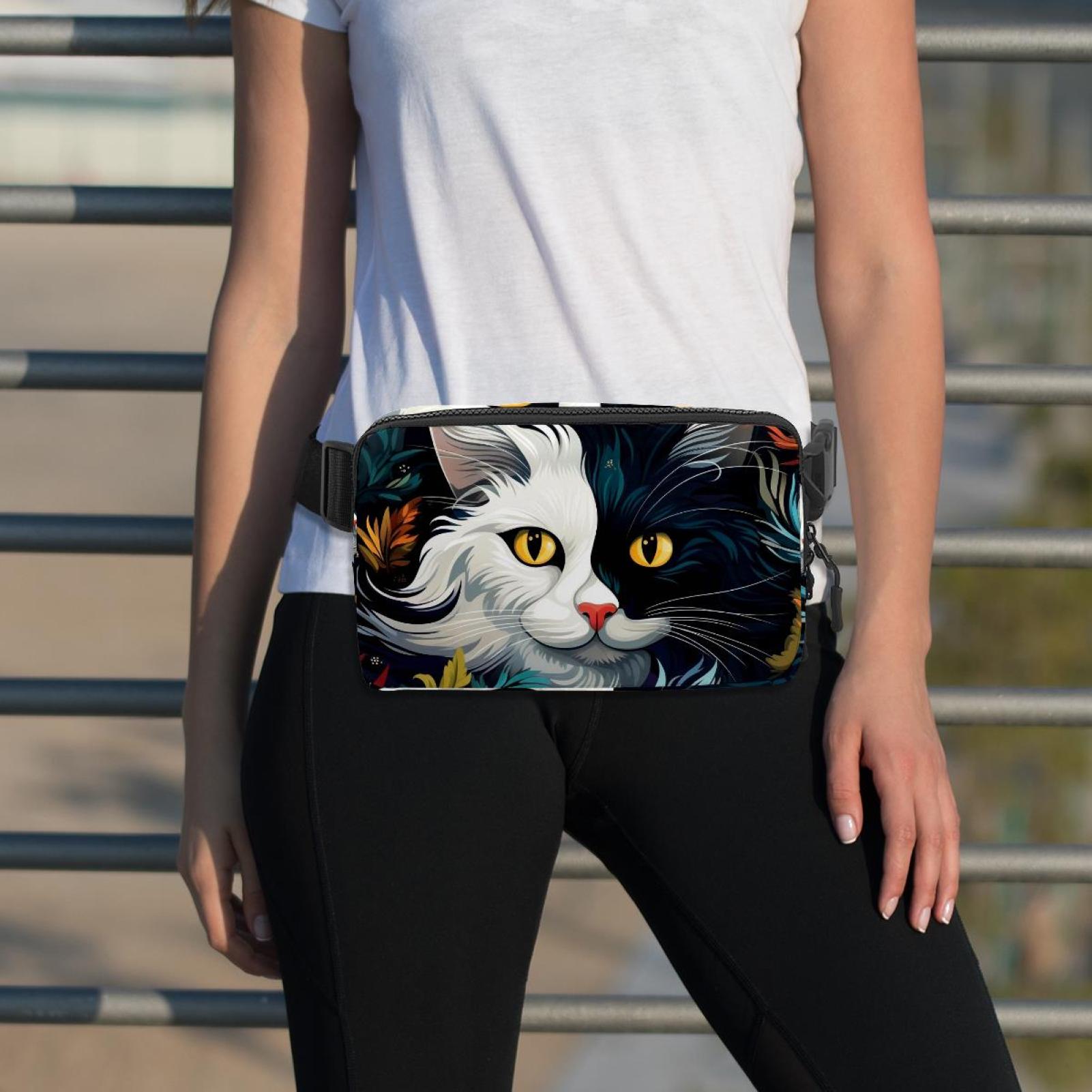 Cats Waist Pack Running Belt Fanny Packs Lightweight Adjustable with Extension Strap Unisex