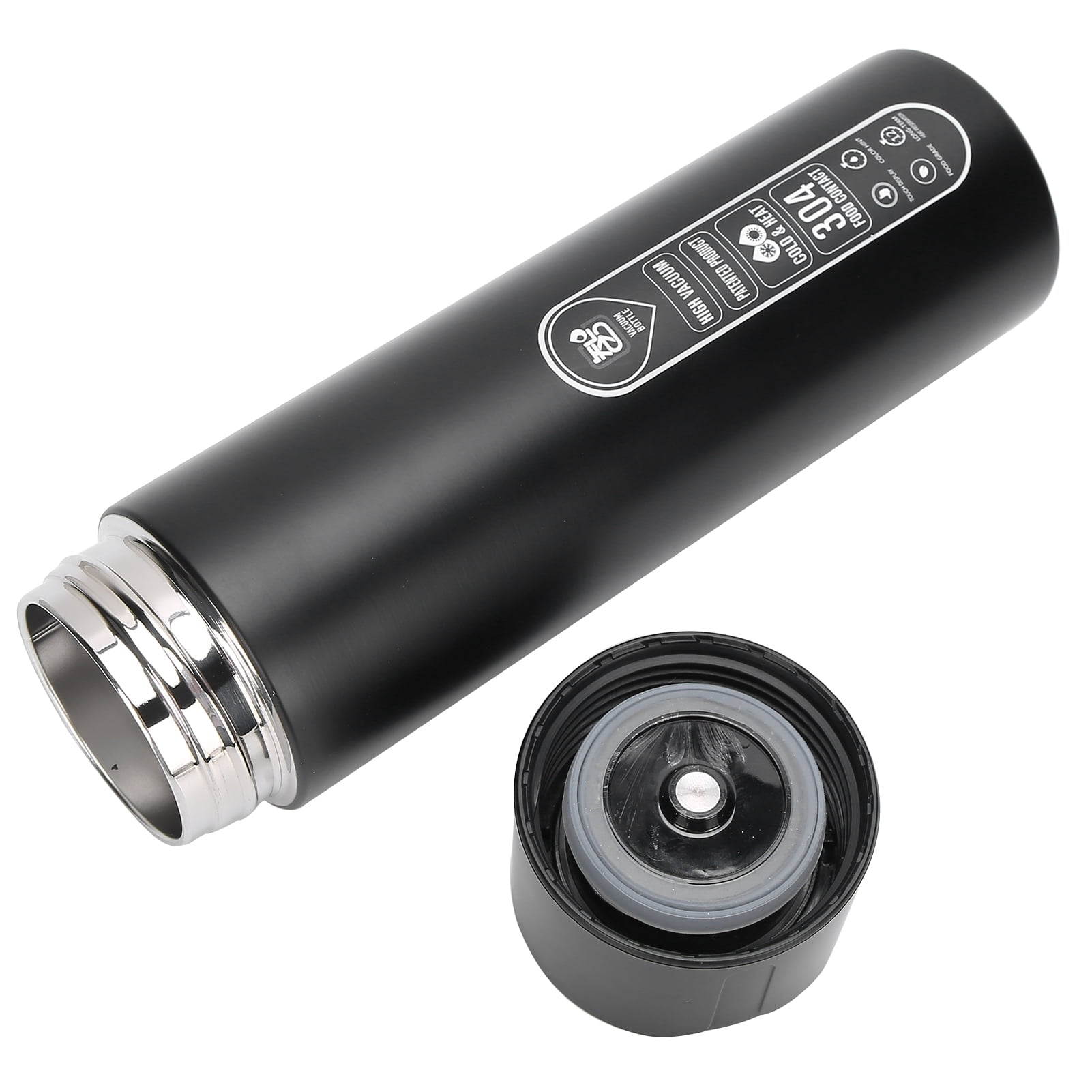 Smart Water Bottle Touch Temperature Display Timed Reminder Vacuum Insulated Bottle Battry PoweredBlack