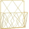 thumbnail image 1 of Revistero de pared de metal (color dorado) para baño, cocina y oficina, 1 of 4
