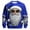 Navy, variant on JHHLSF Festive KnitPattern's Hoodieless Sweatshirt – Themed Santa Print Sweater For Winter Comfort Black,L