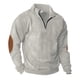 thumbnail image 2 of pstuiky camisetas de manga larga para hombre, Sudadera informal de pana con cuello alto, cremallera y manga larga para hombre camisetas de hombre l, 2 of 7