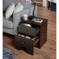thumbnail image 5 of Home Square Puleo Contemporary Wood 2-Drawer End Table in Espresso - Set of 2, 5 of 7