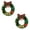 A, variant on Miniature Christmas Wreath Hanging, Small Christmas Garlands for Party Decoration (2 Pieces,2.9")