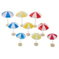 thumbnail image 6 of LOLIPPYY 9-Piece Mini Beach Umbrella Set - Small Patio Shade Models for Dollhouse, Miniature Garden Decor, Bonsai Tabletop Accessories, 6 of 7