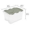 thumbnail image 3 of Sterilite 45L Hinged Lid Storage Box- Green, 3 of 3