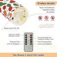 thumbnail image 5 of Vegetable Pattern Flameless Candles 2 PCS with Remote Realistic Moving Flame LED Tapered Pillar Set for Home Decor, 5 of 7