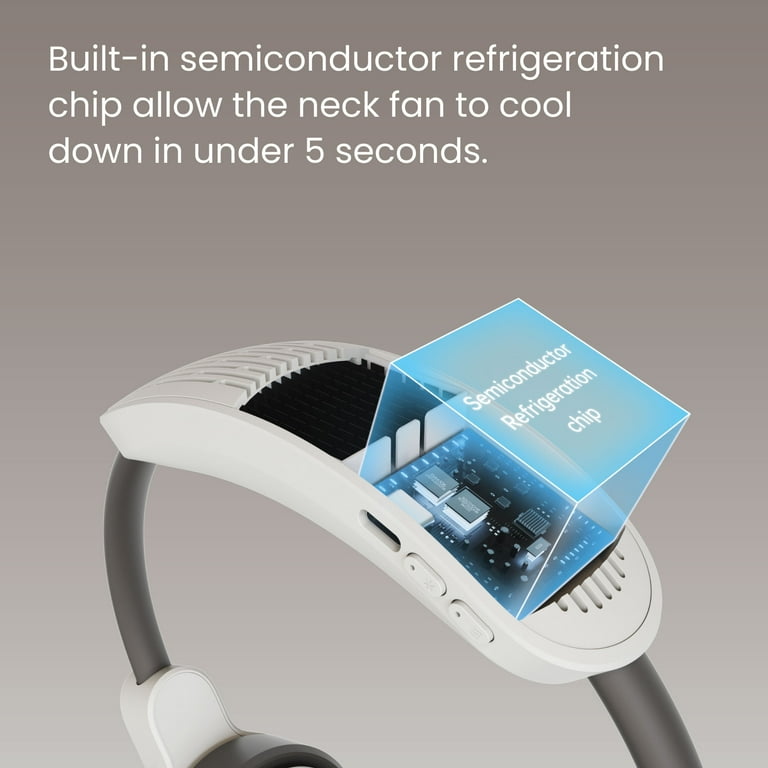 HOMACE Foldable Neck Fan with Cooling and Heating Pad, with