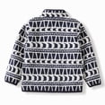 thumbnail image 6 of Playtopia Boys Fleece Jacket Geometric Trapezoid Print Full‑Zip Fall Jacket Sherpa Lined Youth Outerwear with Side Pockets 1Pc Size 140, 6 of 6