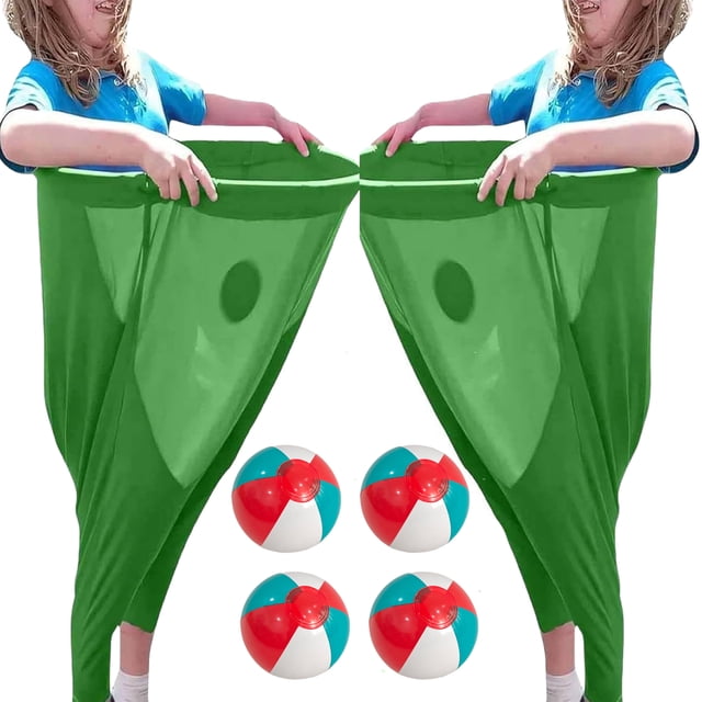 Bewildely Juego de la abuela en el jardín, juego familiar, lanzamiento para adultos y al aire libre, fiesta de pantalones, cuatro bombas, Juguetes verde