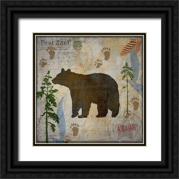 LightBoxJournal 12x12 Black Ornate Wood Framed with Double Matting Museum Art Print Titled - Bear Lodge