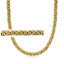 Ross-Simons 18kt Gold Over Sterling Silver Byzantine Necklace, Women's, Adult