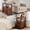 Walnut + MDF, variant on End Table with Charging Station,Side Tables with USB Ports & Outlets,Side Table with 2 Drawers, Small Wood Bedside Table, Small Rustic Side Table, Modern End Table with Drawer
