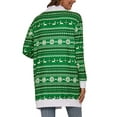 thumbnail image 6 of Anyfit Wear Women Christmas Cardigan Long Sleeve Open Front Xmas Sweaters Thin Coats Jackets Outerwear Green M, 6 of 7