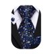 thumbnail image 1 of Set de corbatas Barry.Wang con estampado floral de seda, 150 cm, con gemelos, 1 of 6