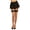 Nude / Black, variant on Women's Cuban Heel Sheer Thigh High Stockings with Contrast Seam Detail Black
