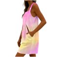 thumbnail image 6 of Yeaiivve Casual Women's Shorts Rompers Sleeveless Summer Going Out Romper Polka Dots Print One Piece Jumpsuits with Pockets Hot Pink,XXL, 6 of 7