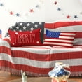 thumbnail image 5 of Sm:)e Freedom America Liberty USA Flag 4th of July Patriotic Saying Throw Pillow Covers 12x20 Set of 4 Independence Day Memorial Day Outdoor Pillow Case, 5 of 8