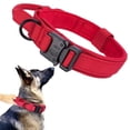 thumbnail image 1 of Collar táctico para perros Xqpetlihai, militar, ajustable, de nailon, rojo, 1 of 7