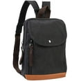 thumbnail image 1 of LHSHID Mini Canvas Backpacks Casual Strong Small Packback Daypack 181002 Brown, 1 of 6