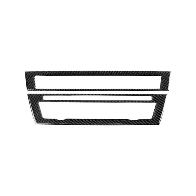 Etiqueta Engomada Del Panel De Control Del Cd Del Coche De Fibra De Carbono Accesorios Del Coche Cubierta Del Ajuste Del Marco Del Panel De Moda Firme Compatible Para Bmw F10 5-Series Guardurnaity VI011269-00