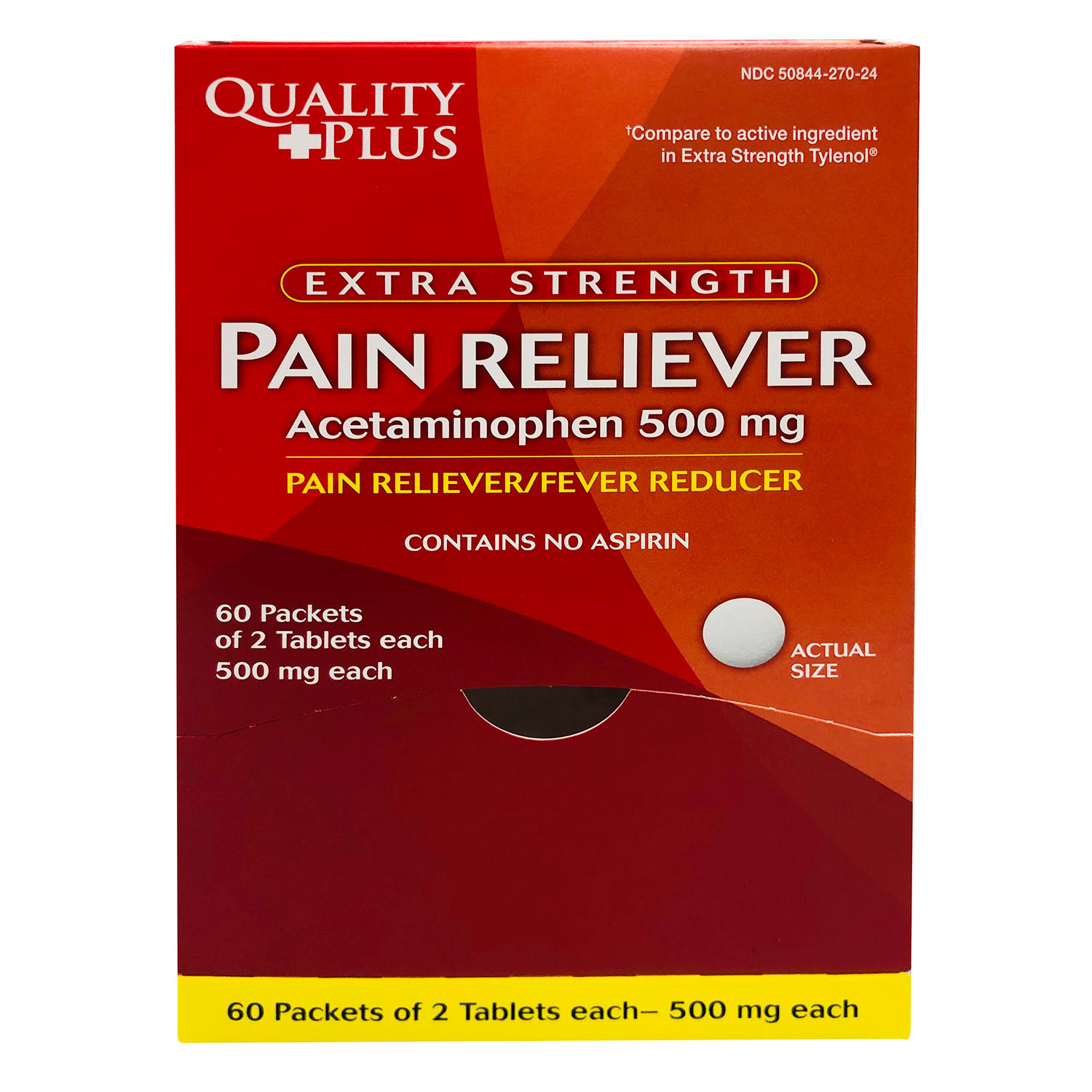 Quality Plus Acetaminophen Dispenser, 60 packets of 2 tablets each