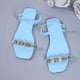 thumbnail image 4 of Flat Fashion Pansy Diamond Viscosa Punta redonda Charol Sandalias de moda Wmkox8yii nm8191, 4 of 7