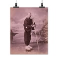 thumbnail image 2 of Print: Man With Staff, Wearing Geta, Studio Portrait, 1890, 2 of 4