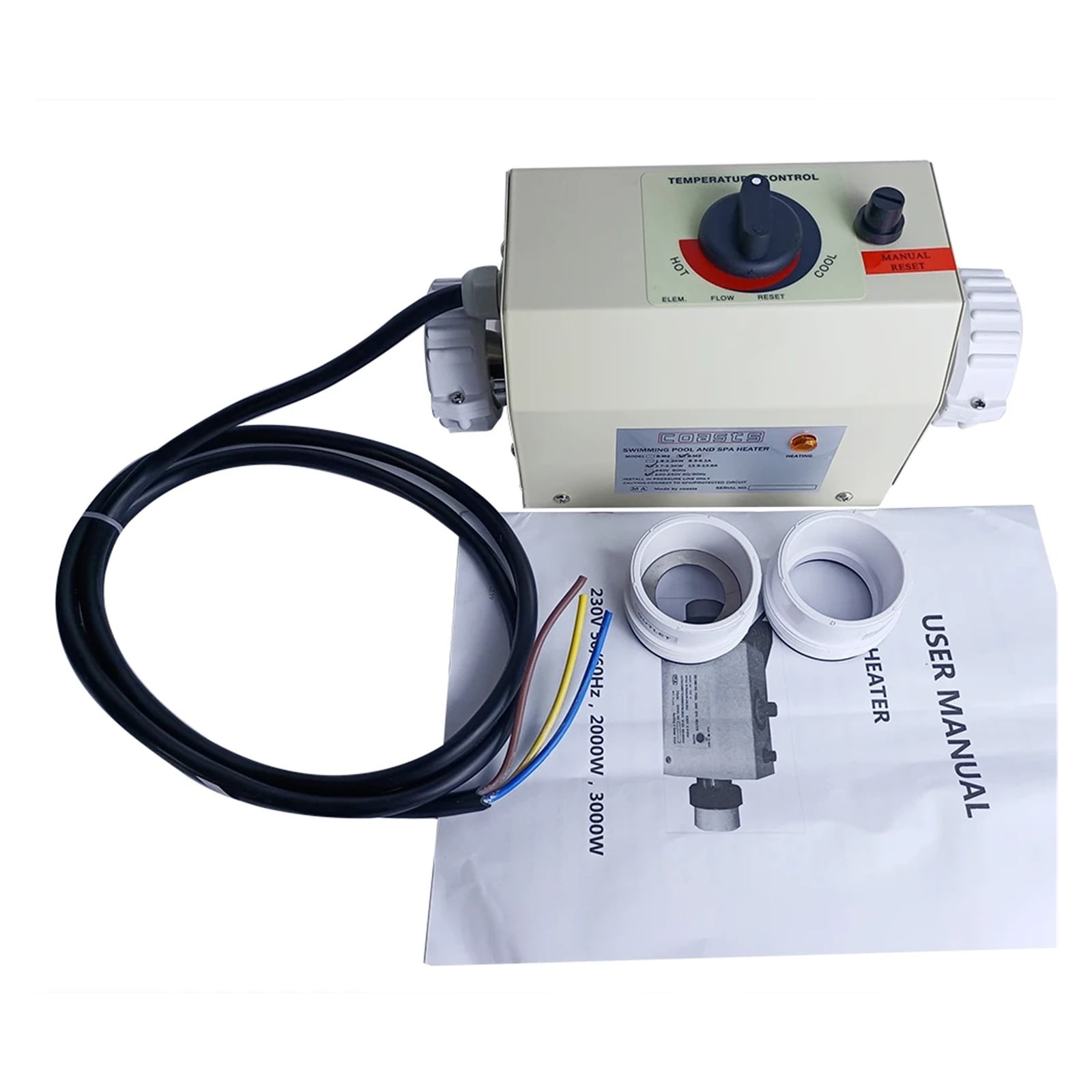 3KW Electric Water Heater Thermostat For Swimming Pool Bathtub SPA Bath For Massa Hot Tub And ,Power Tools