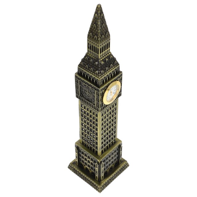 IDEANATEGRATE Estatua Metálica De Torre Big Clásico Color Café Para