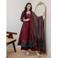 thumbnail image 3 of KLOSIA Women's Rayon Printed Anarkali Kurta and Pant with Dupatta Set  - Indian Ethnic Traditional Wear Anarkali Kurta Set, 3 of 7