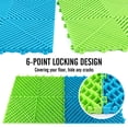 thumbnail image 6 of 25-Pack 16"x16"x0.7" Green Garage Floor Tiles, Heavy-Duty Interlocking PE Mat for Garage, Basement, Gym, 6 of 13