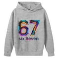 thumbnail image 5 of Boys Six Seven 67 Sweatshirt Kids ,67 Hoodie Boys Girls Printed Long Sleeve Sweatshirt for Daily Wear and Outdoor Activitie(GreyC,5-6Years), 5 of 5