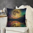 thumbnail image 6 of Full moon lake stars Linen toss pillowcase Decoration pillowcase Gift preferred 18x18" Cushion cover 2 set Sofa pillowcase Sofa bedroom living room car, 6 of 7
