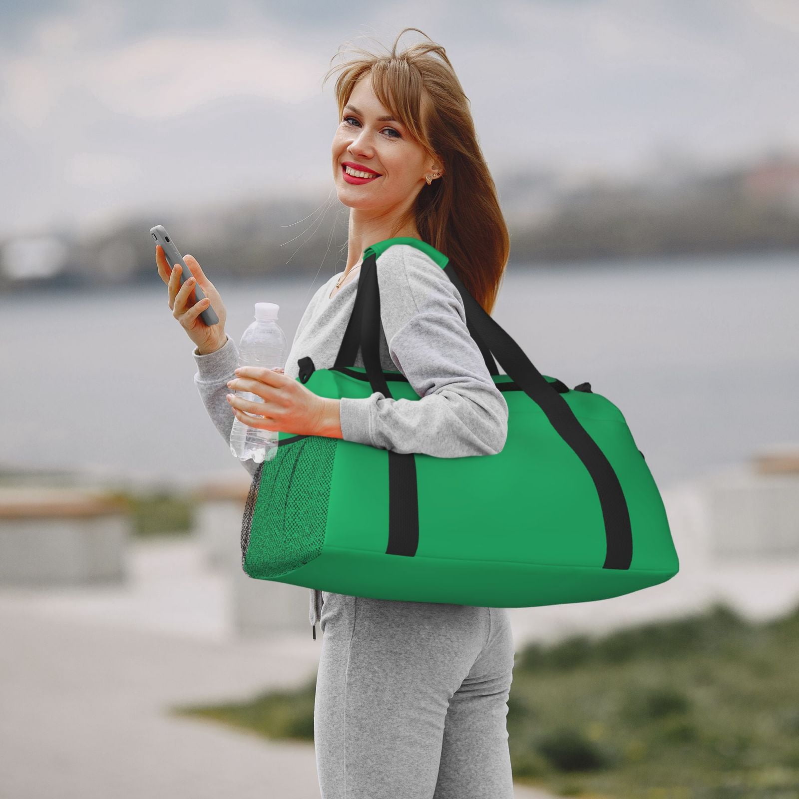 Fuzoiu Forestgreen Print Travel Duffle Bag,Carry On Tote Bags,Duffel Bag,Sport Gym Bag, Hospital Bag for Labor and Delivery, Overnight Bag,Luggage Bag